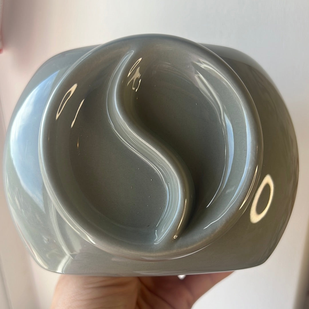 Grey double oil burner