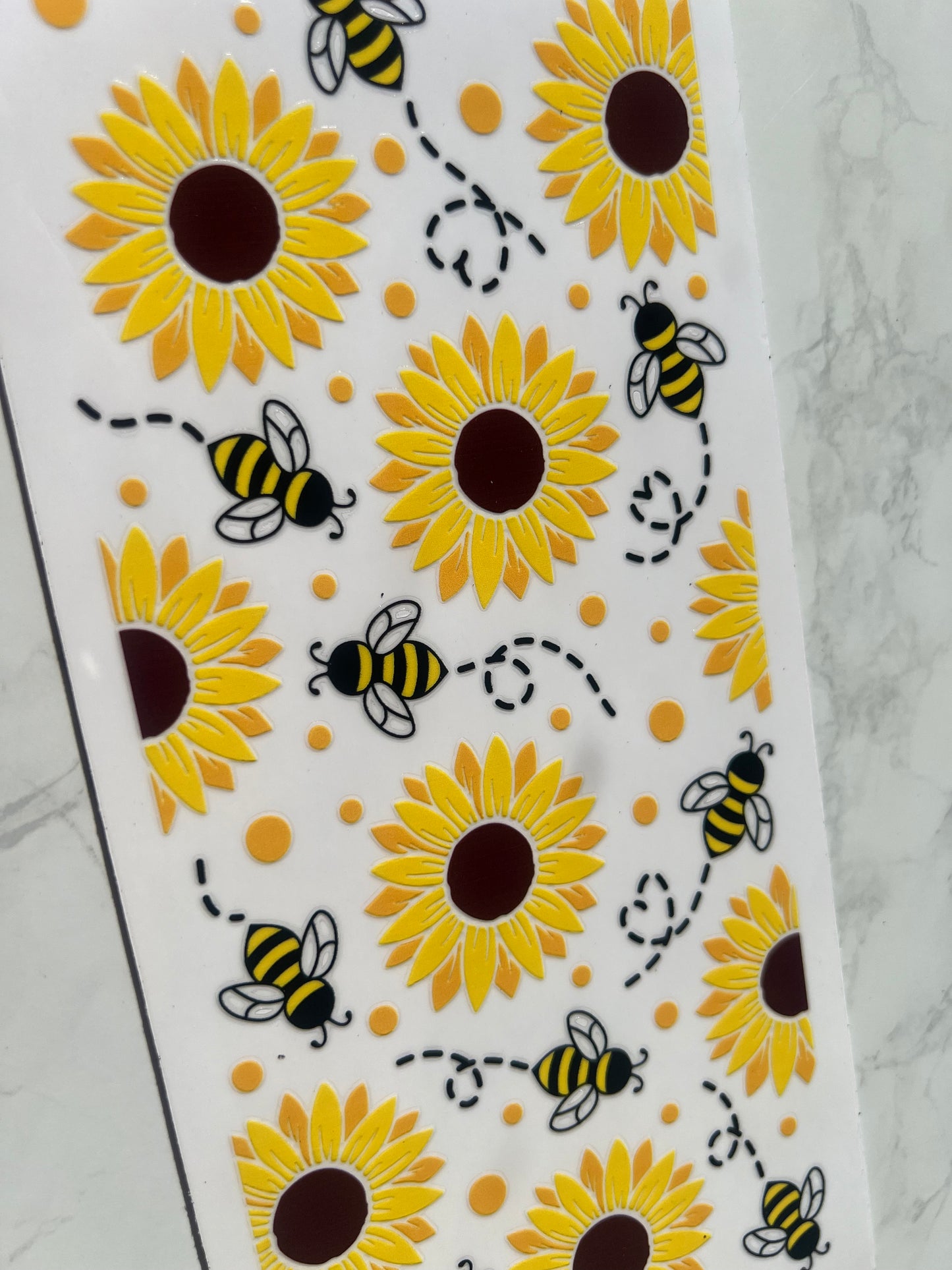 Bee design glass cup tumbler