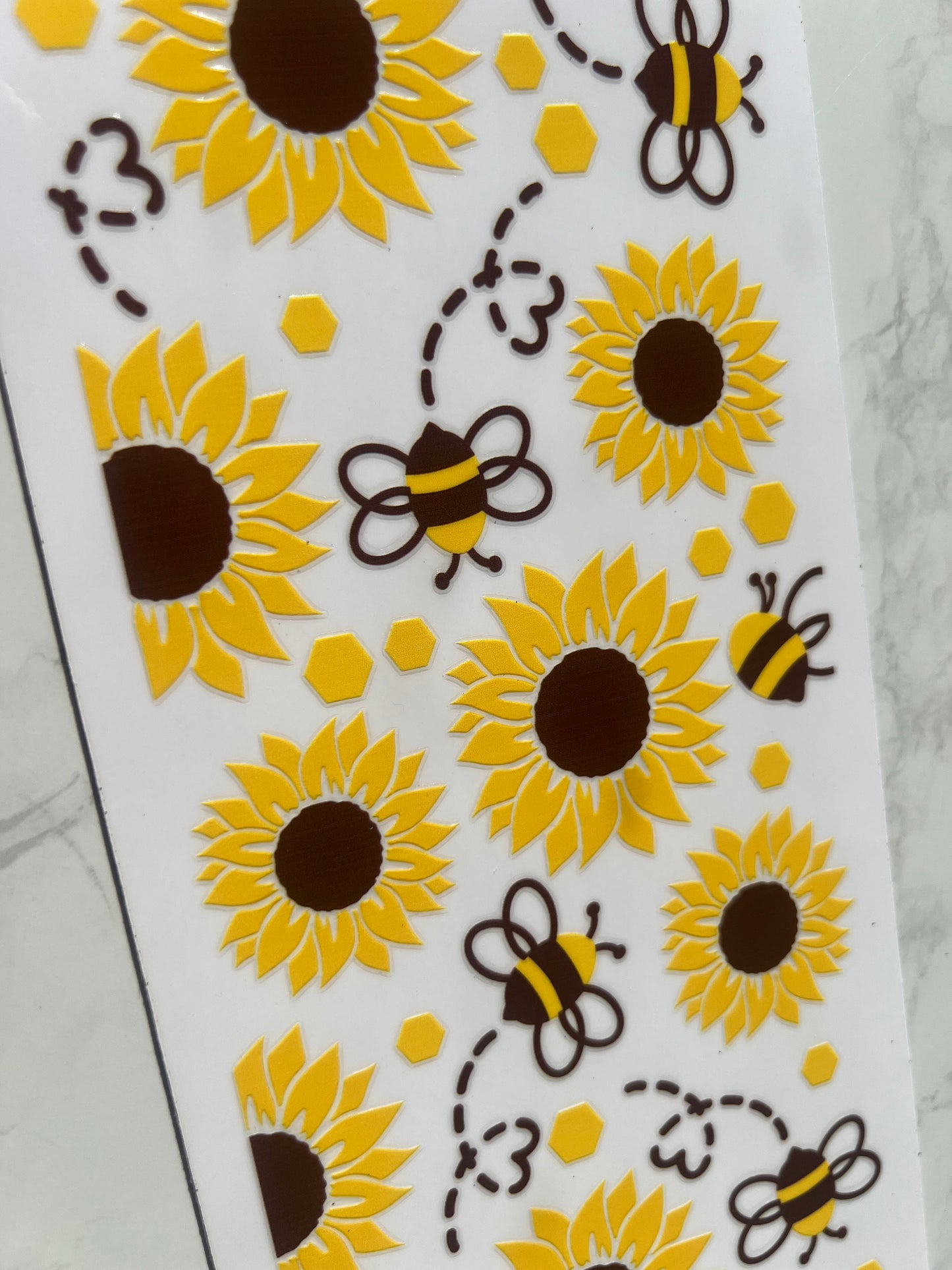 Bee design glass cup tumbler