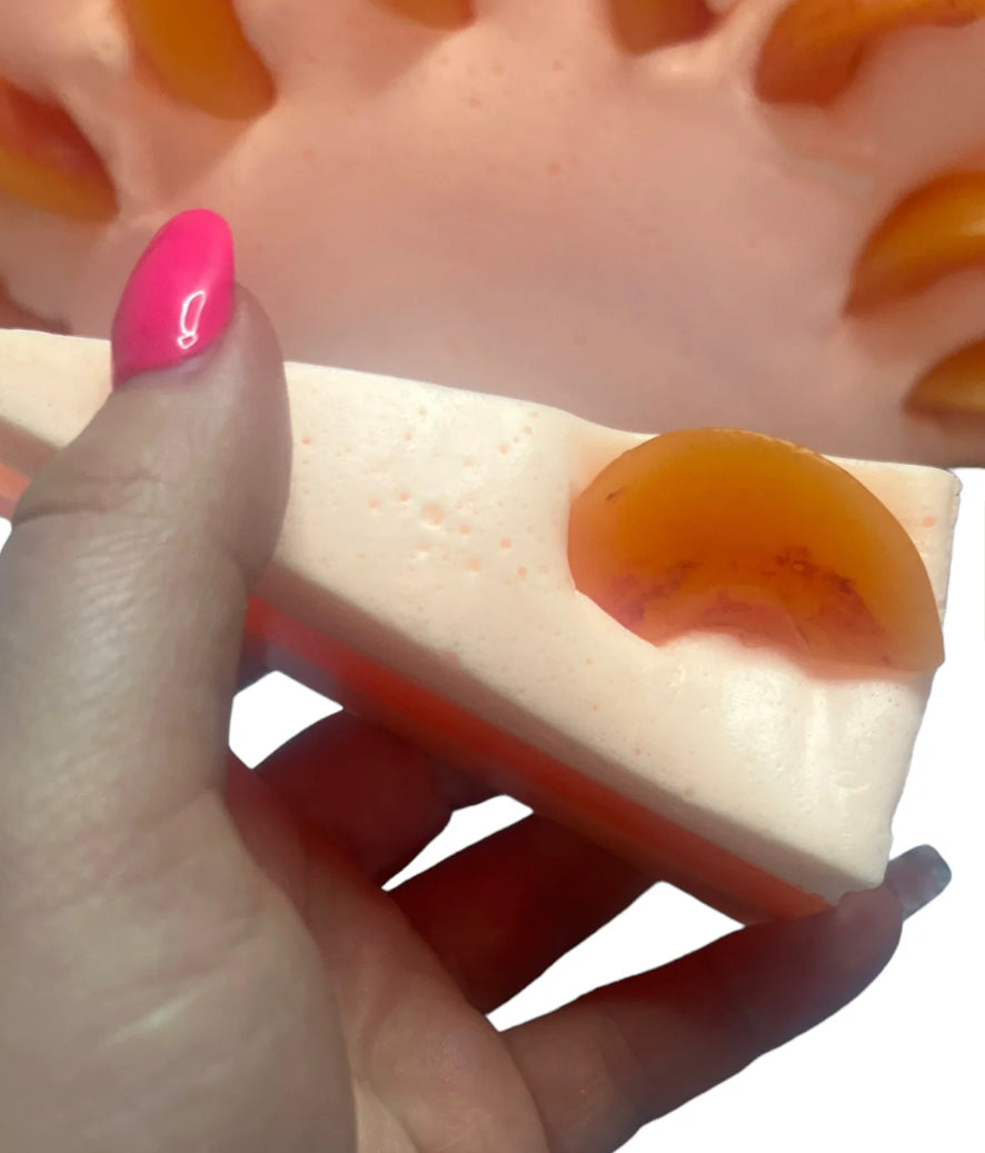 Peach Bellini soap slice