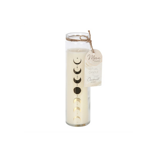 Moon phase coconut tube candle